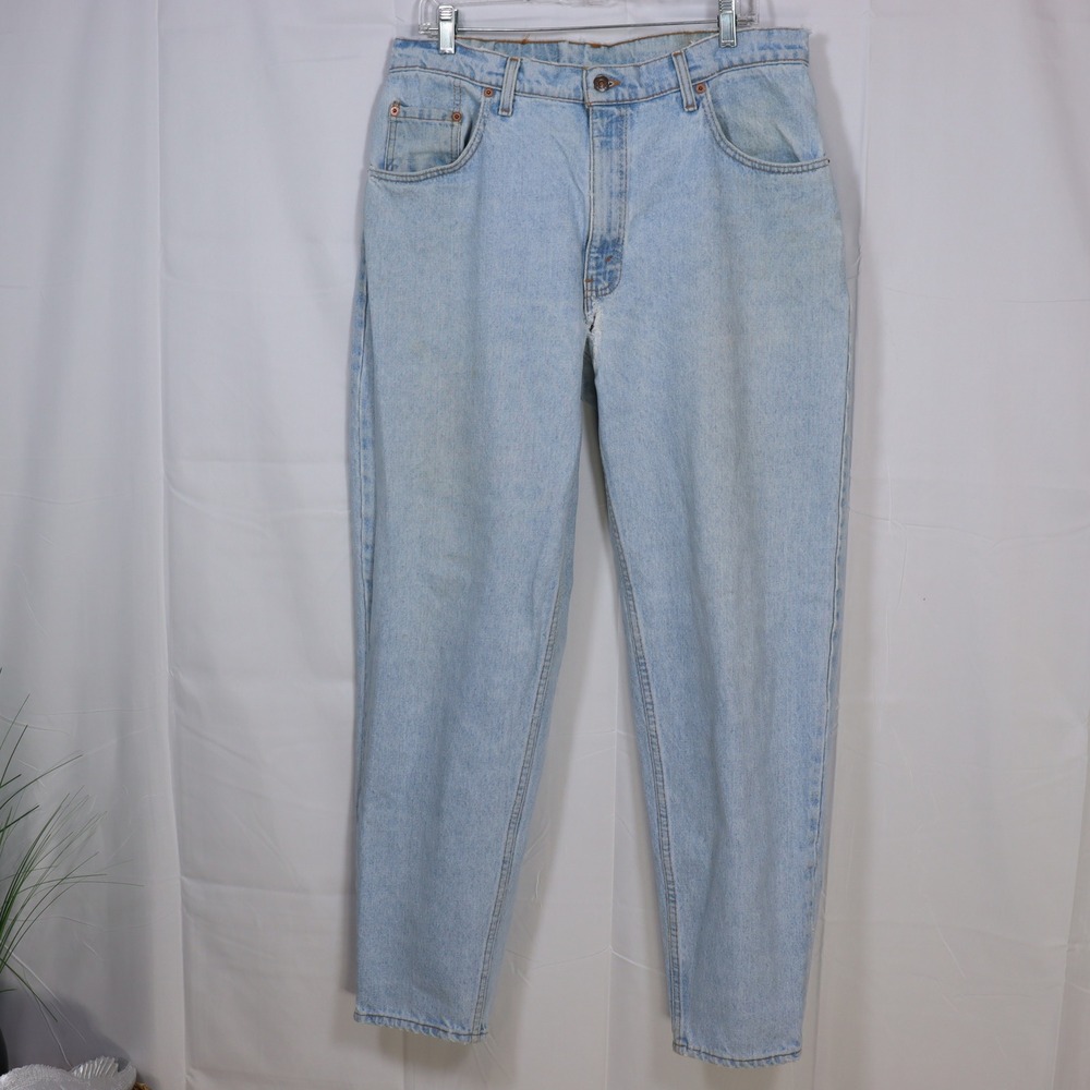 Levi's 560 Jeans Mens 36x32 Blue Loose Fit Tapered Light Wash Distressed